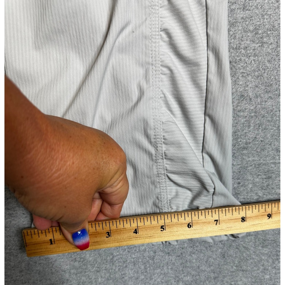 Eddie Bauer Travex Jogger Pants Womens L Gray Toggle Cuff Ruched Hiking Travel - Picture 12 of 13